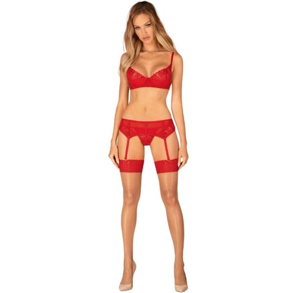 OBSESSIVE - INGRIDIA STOCKINGS RED XS/S 3